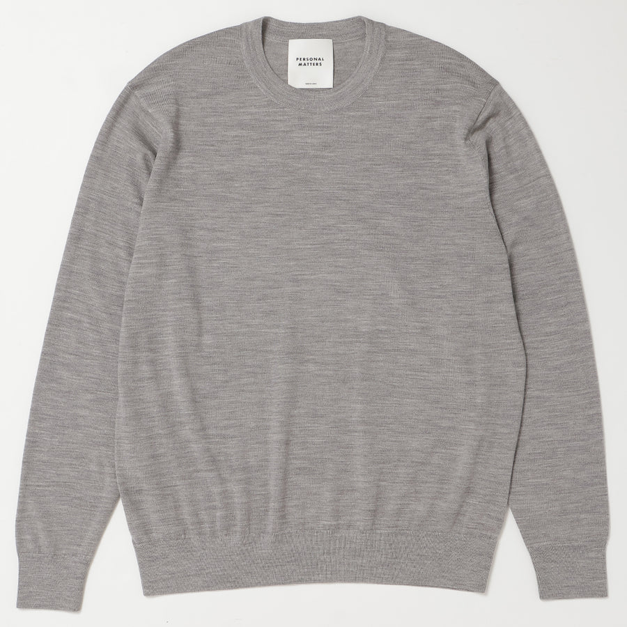 MERINO WOOL CREW NECK SWEATER