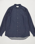 INDIGO DYE COTTON TWILL SHIRT