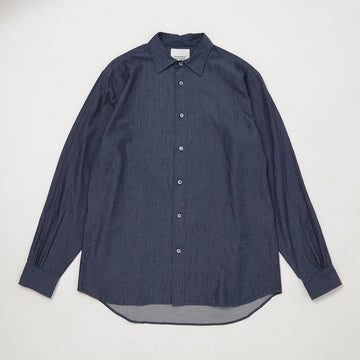 INDIGO DYE COTTON TWILL SHIRT