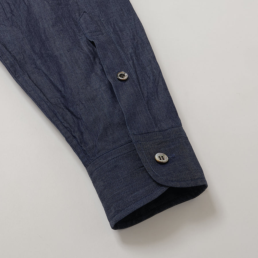 INDIGO DYE COTTON TWILL SHIRT