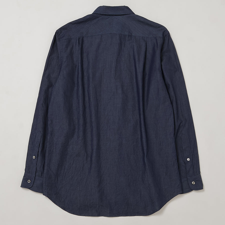 INDIGO DYE COTTON TWILL SHIRT