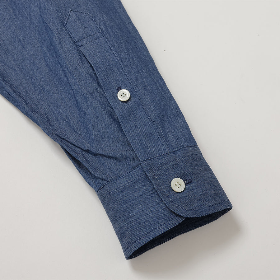 INDIGO DYE COTTON TWILL SHIRT